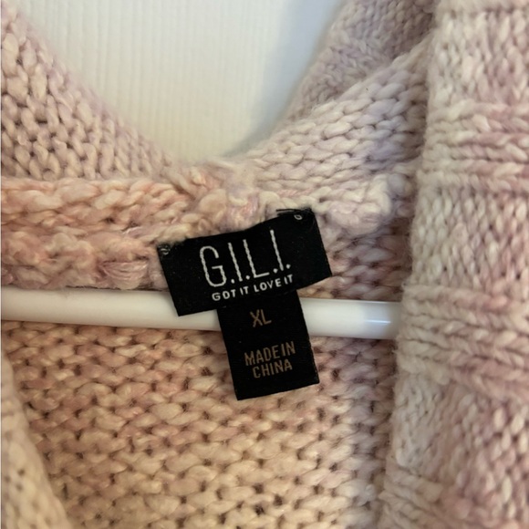 GILI Cozy Pink and Cream Women's Ombre Sweater - XL - Picture 2 of 3